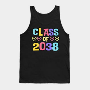 Class Of 2038 Senior School Graduation Grow With Me Tank Top